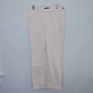 Ralph Lauren off-white pants with side zipper     Size 6